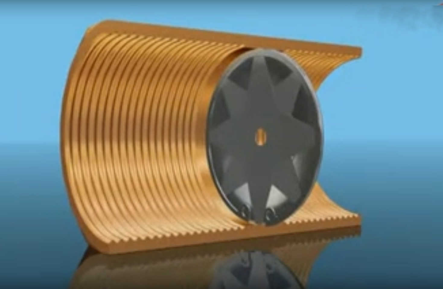 Schematic representation of a flow limiter with a flexible control star